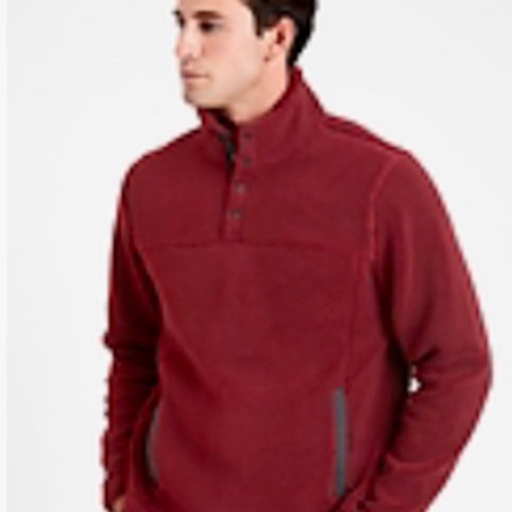 Men's Sherpa Stand Collar Sweatshirt NWT!